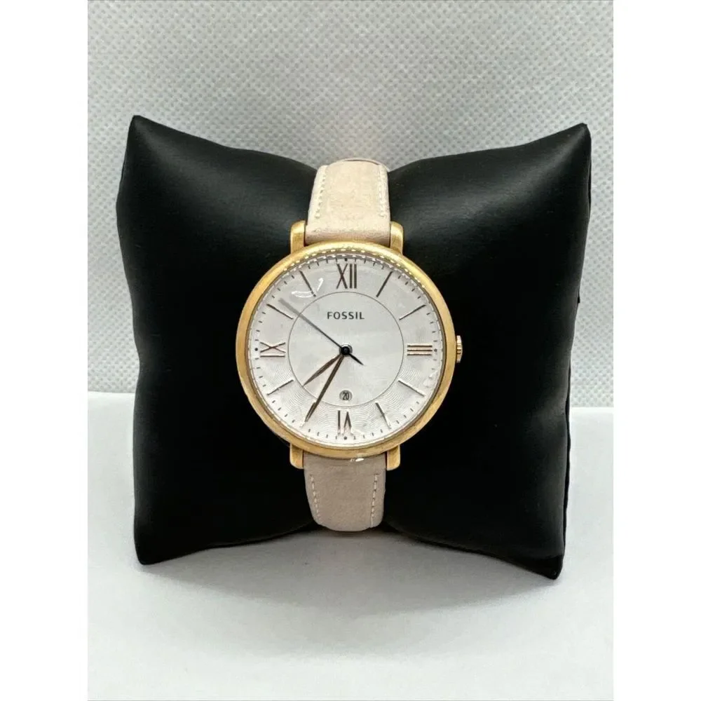 Fossil Jacqueline ES3988 Women's Blush Leather Analog Dial Quartz Watch JNA352